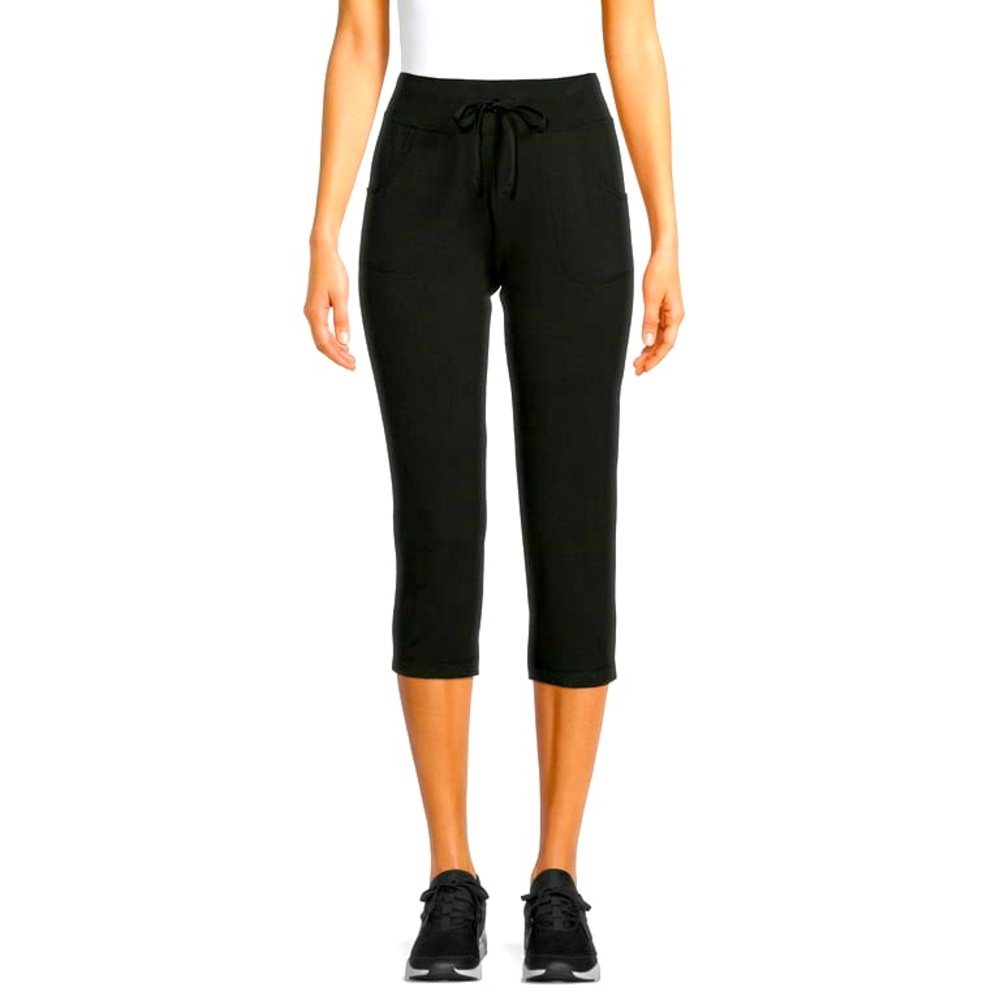 Jockey Charcoal Gray Lounge Drawstring Cropped Capri Pant, Women’s Size Small.